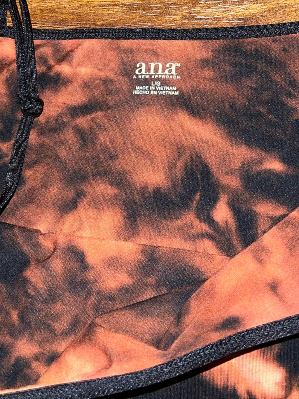 a.n.a Black and Orange Custom Acid Wash Tie-Dye Camisole Tank Top Size L - Picture 7 of 8